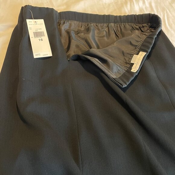 Garfield & Marks Womens Black Front Slit Ribbed Skirt Size 16 Made In USA - Picture 10 of 11